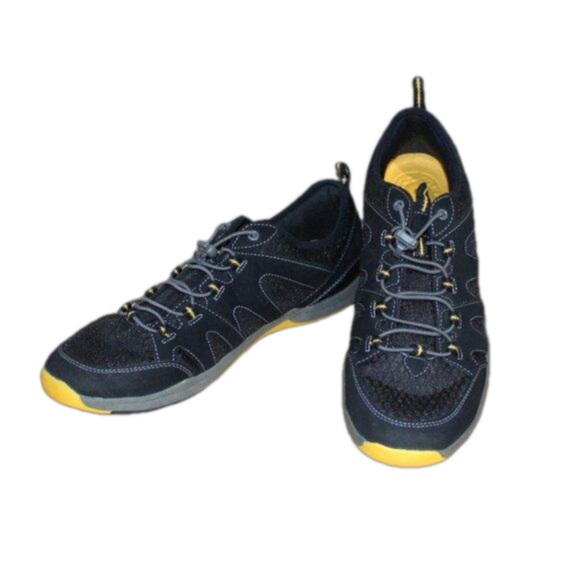 4b   LANDS END MEND WALKING/WATER SHOES - 13 D  BLACK - Picture 1 of 8